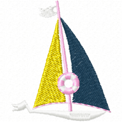 Boats Embroidery Design 5